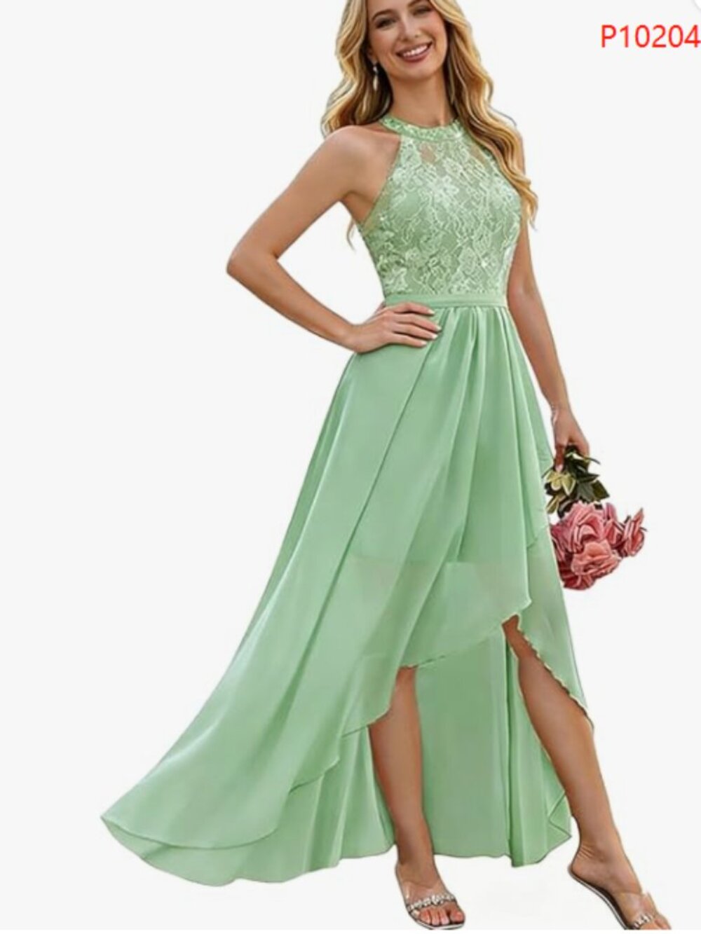 Women's 2026 Summer Long Chiffon Prom Dress Maxi Bridesmaid Dresses